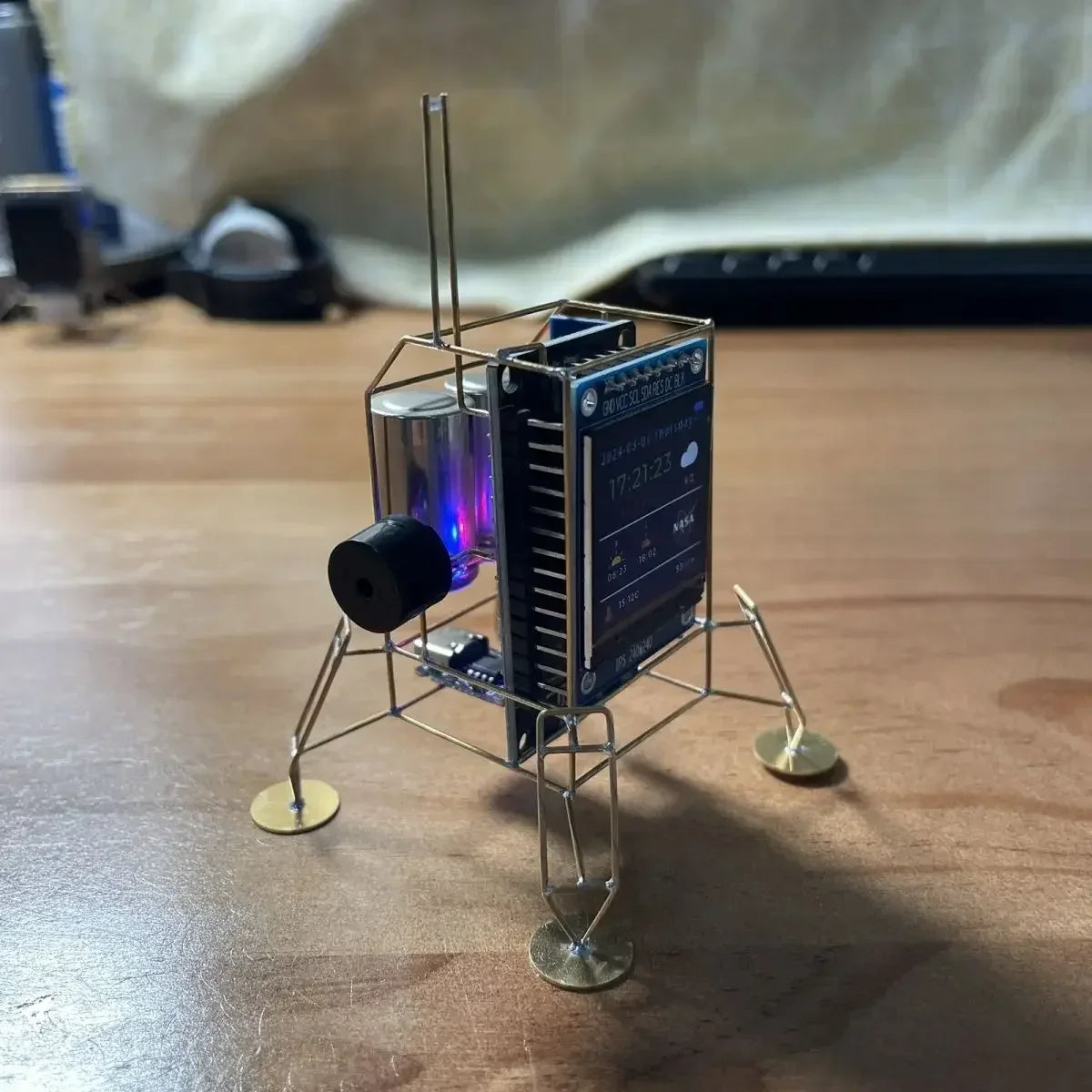 Creative Mars Lander Desktop Clock Model