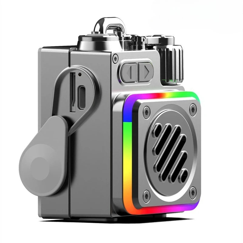 Metal Bluetooth Speaker with LED Display and RGB Lights