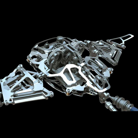 Mechanical Devil Fish Metal Electric Art Sculpture