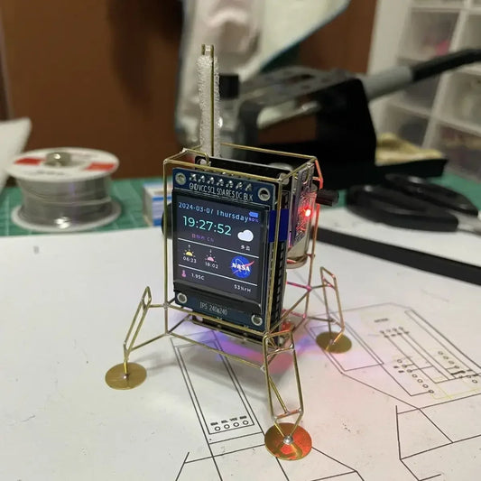Creative Mars Lander Desktop Clock Model