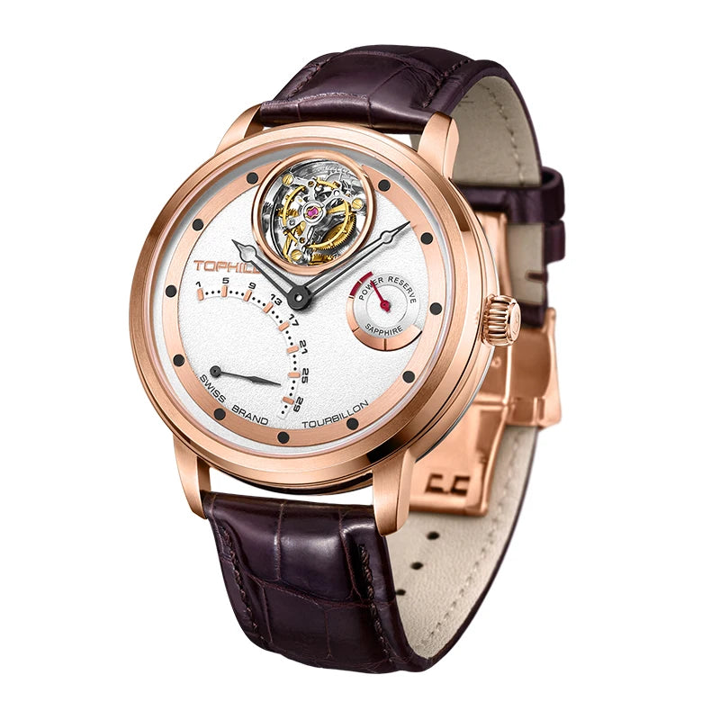 High Quality Men's Automatic Self Wind Tourbillon Watch
