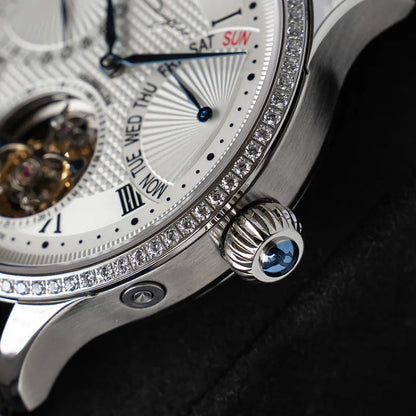 Hand-Wound Skeleton Tourbillon Men's Wristwatch