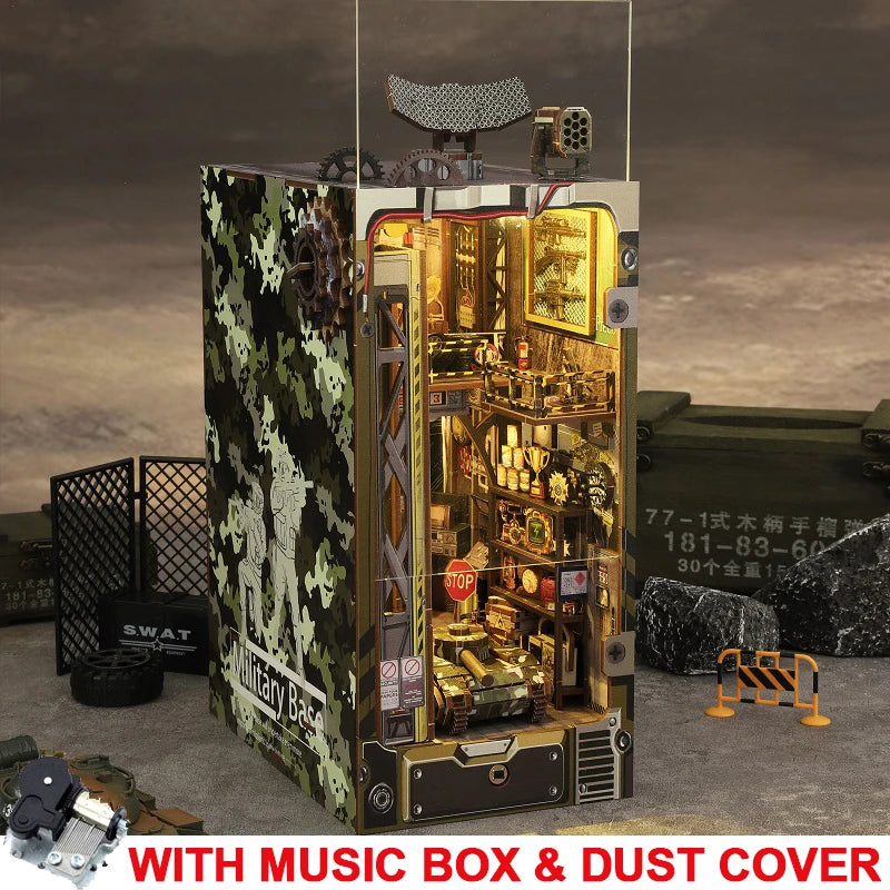 Military Base DIY Wooden Book Nook Kit