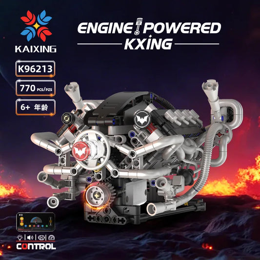 Creative Bat Racing V8 Engine Model DIY Assembly Kit