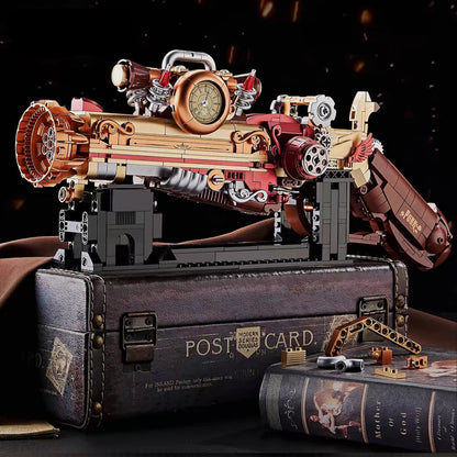 Steampunk Pistol MOC Wasteland Gun Model Blocks