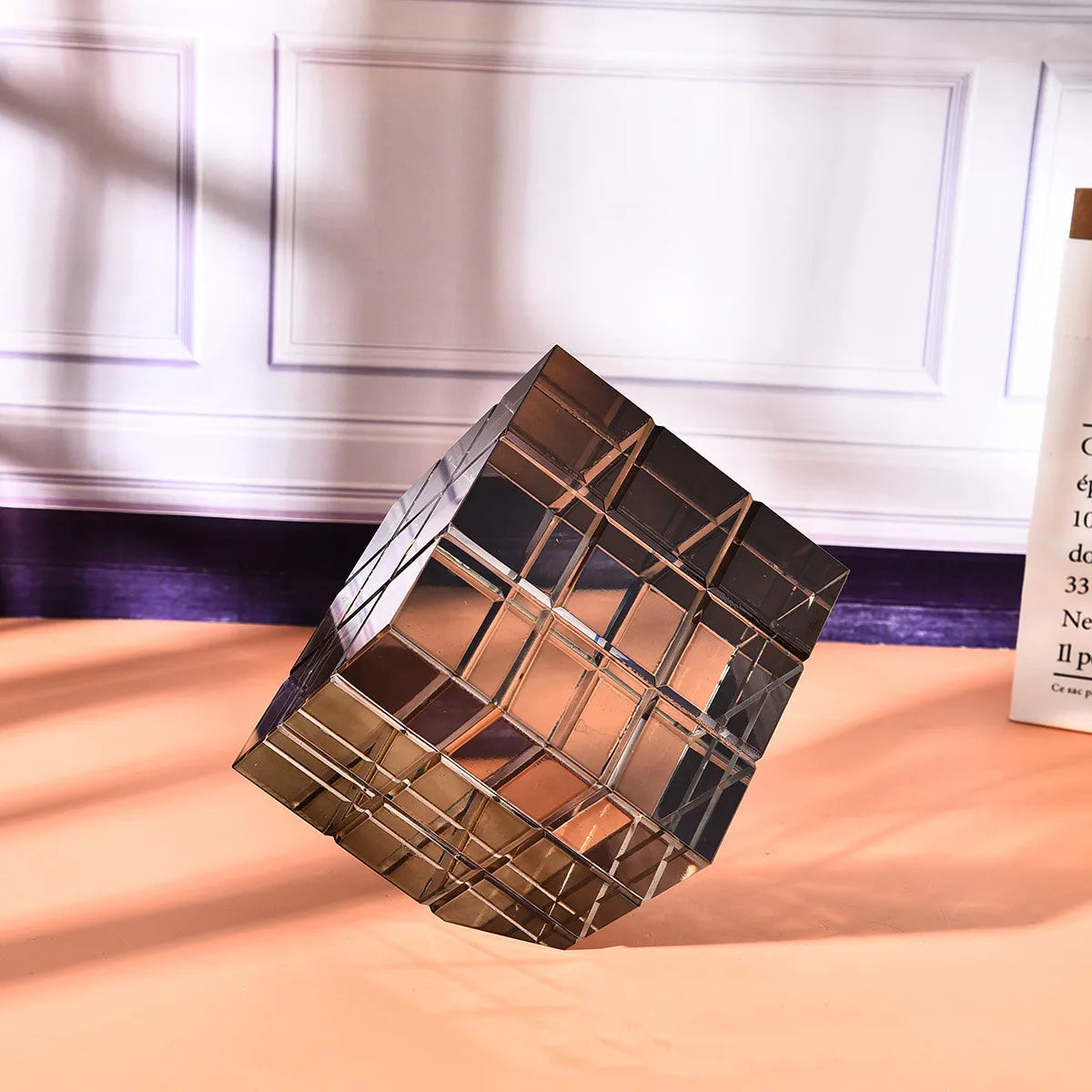 Colorful Prism Cube Glass Sun Catcher Decoration