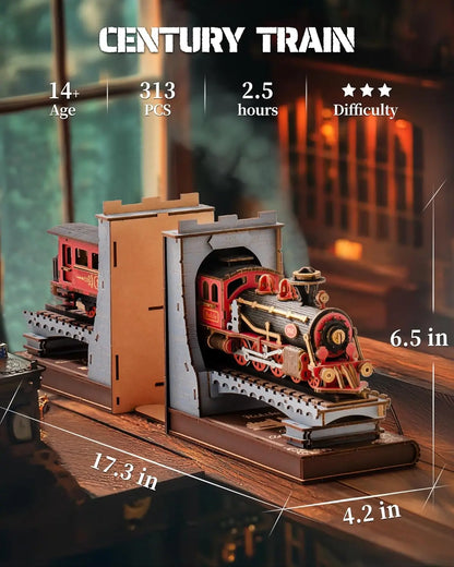 Rolife Century Train DIY Wooden Book Nook Kit