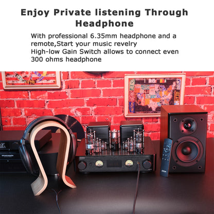 Hybrid Tube Amplifier 200W RMS with Optical AUX RCA Inputs