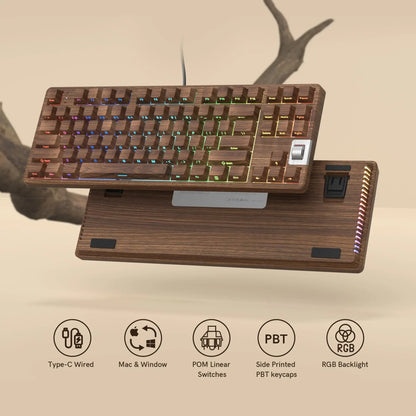 Mechanical Gaming Keyboard Backlit Side-Printed Keys