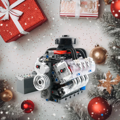 V8 Engine Model Kit LSX454 Motorized Car Building Blocks