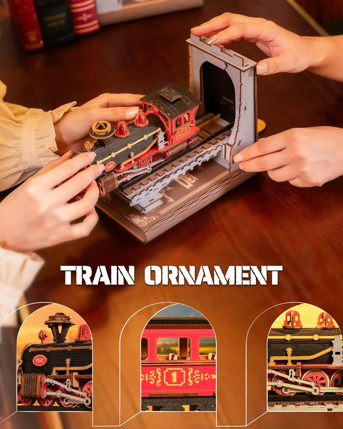 Rolife Century Train DIY Wooden Book Nook Kit