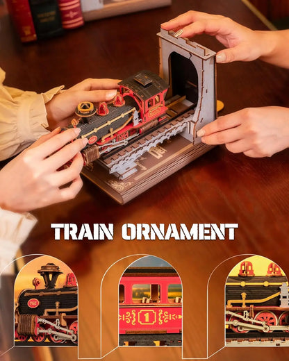 Rolife Century Train DIY Wooden Book Nook Kit