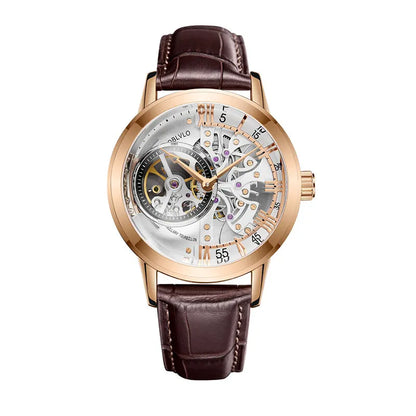 Men Mechanical Skeleton Wristwatch with Sapphire Glass