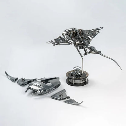 Mechanical Devil Fish Metal Electric Art Sculpture
