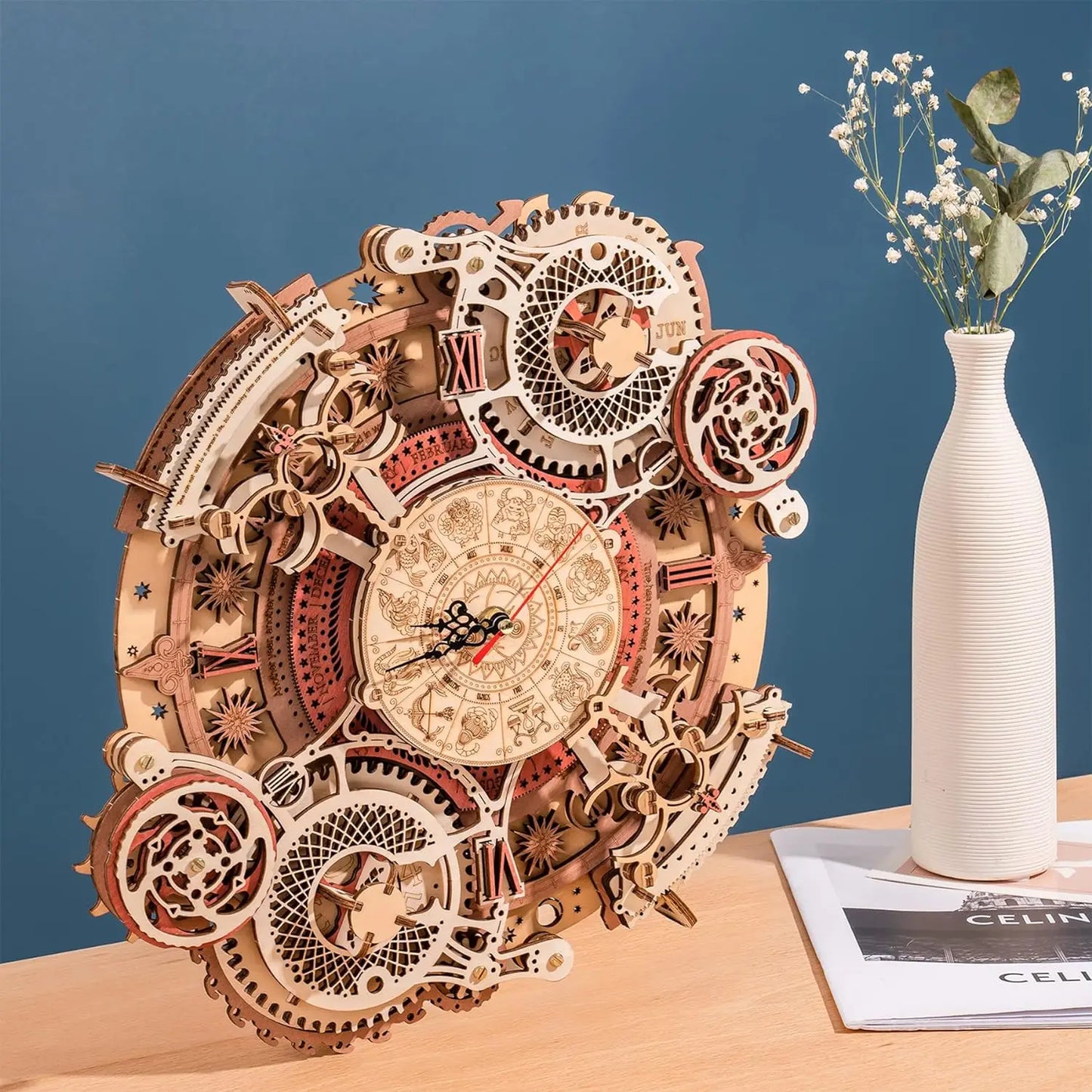 Mechanical Steampunk Clock 3D Puzzle Model