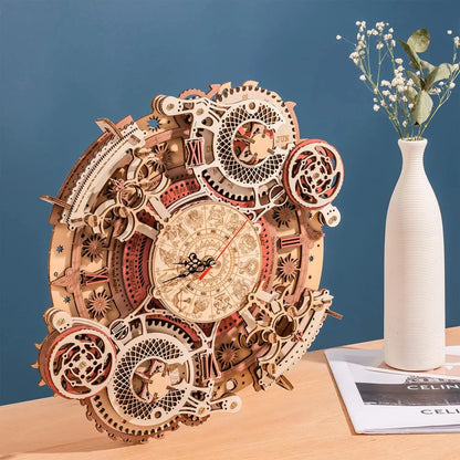 Mechanical Steampunk Clock 3D Puzzle Model