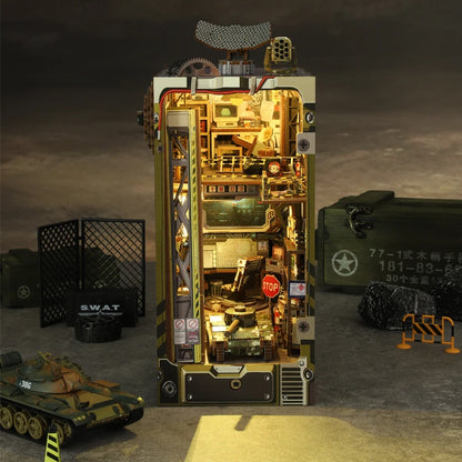 Military Base DIY Wooden Book Nook Kit