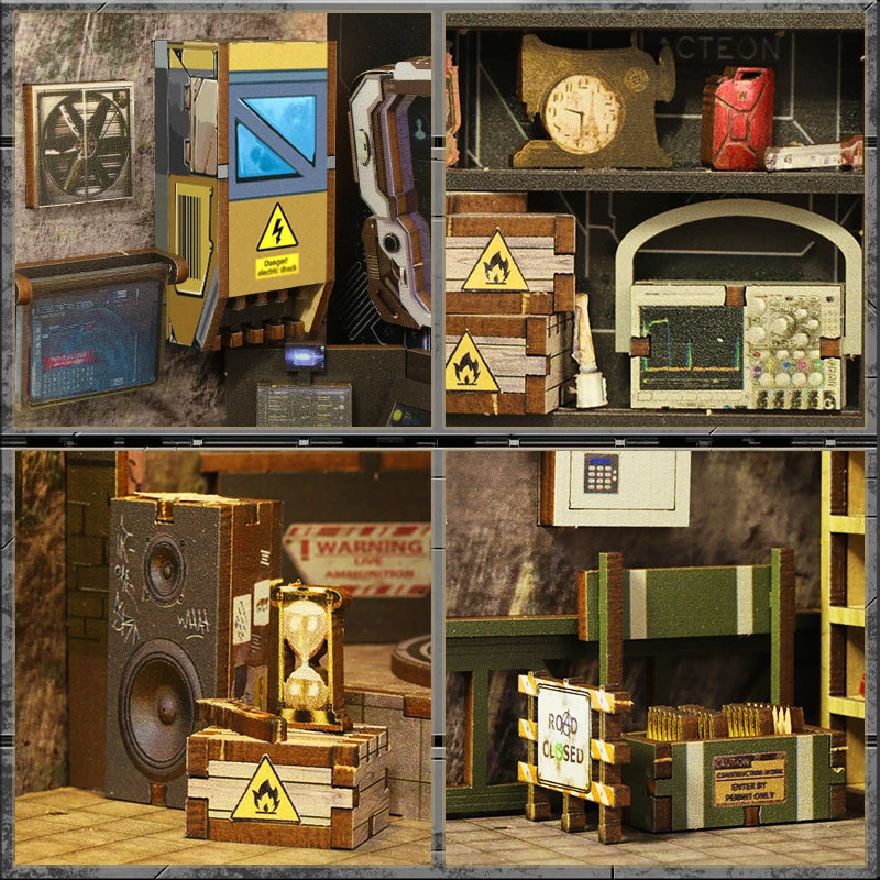 Military Base DIY Wooden Book Nook Kit