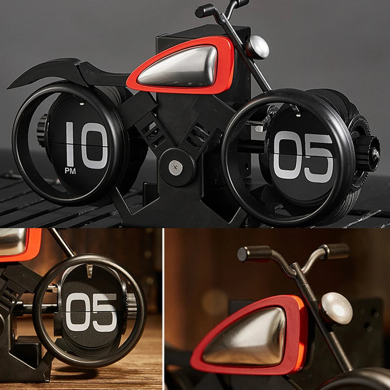 Automatic Motorcycle Flip Down Clock