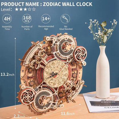 Mechanical Steampunk Clock 3D Puzzle Model