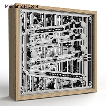 Mechanical Pinball Track Desk Clock