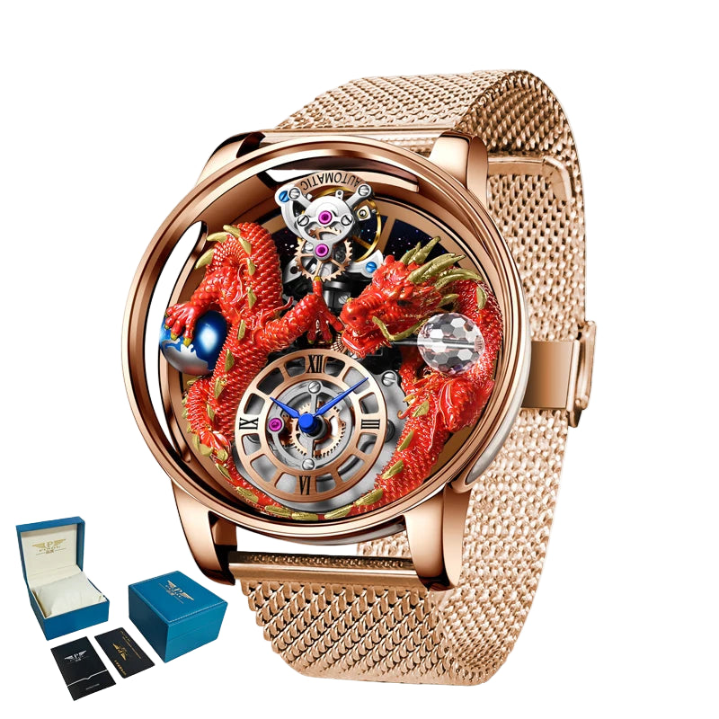 Luxury watch with detailed design and Pindu branding