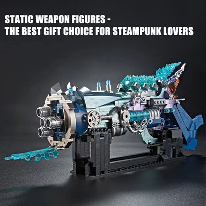 Steampunk Pistol MOC Wasteland Gun Model Blocks