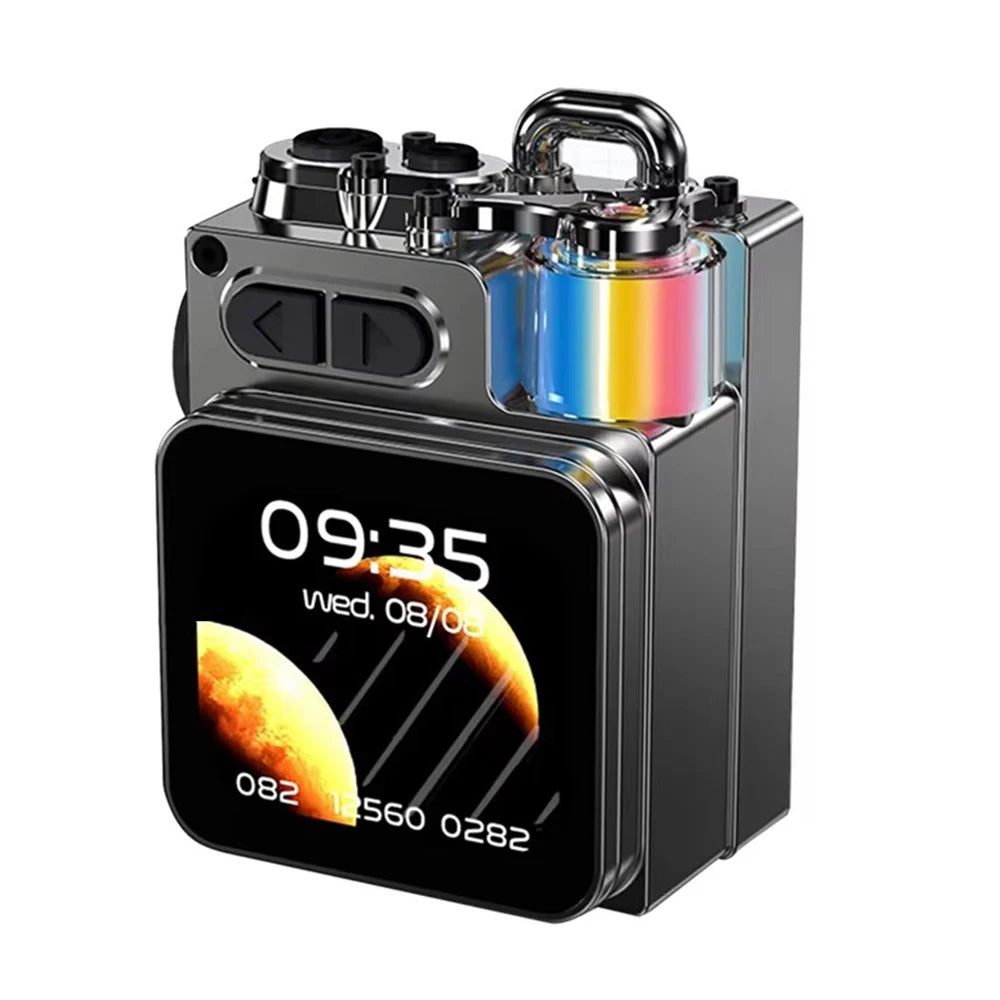 Metal Bluetooth Speaker with LED Display and RGB Lights