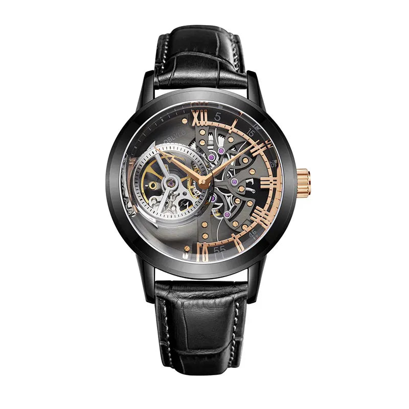 Men Mechanical Skeleton Wristwatch with Sapphire Glass