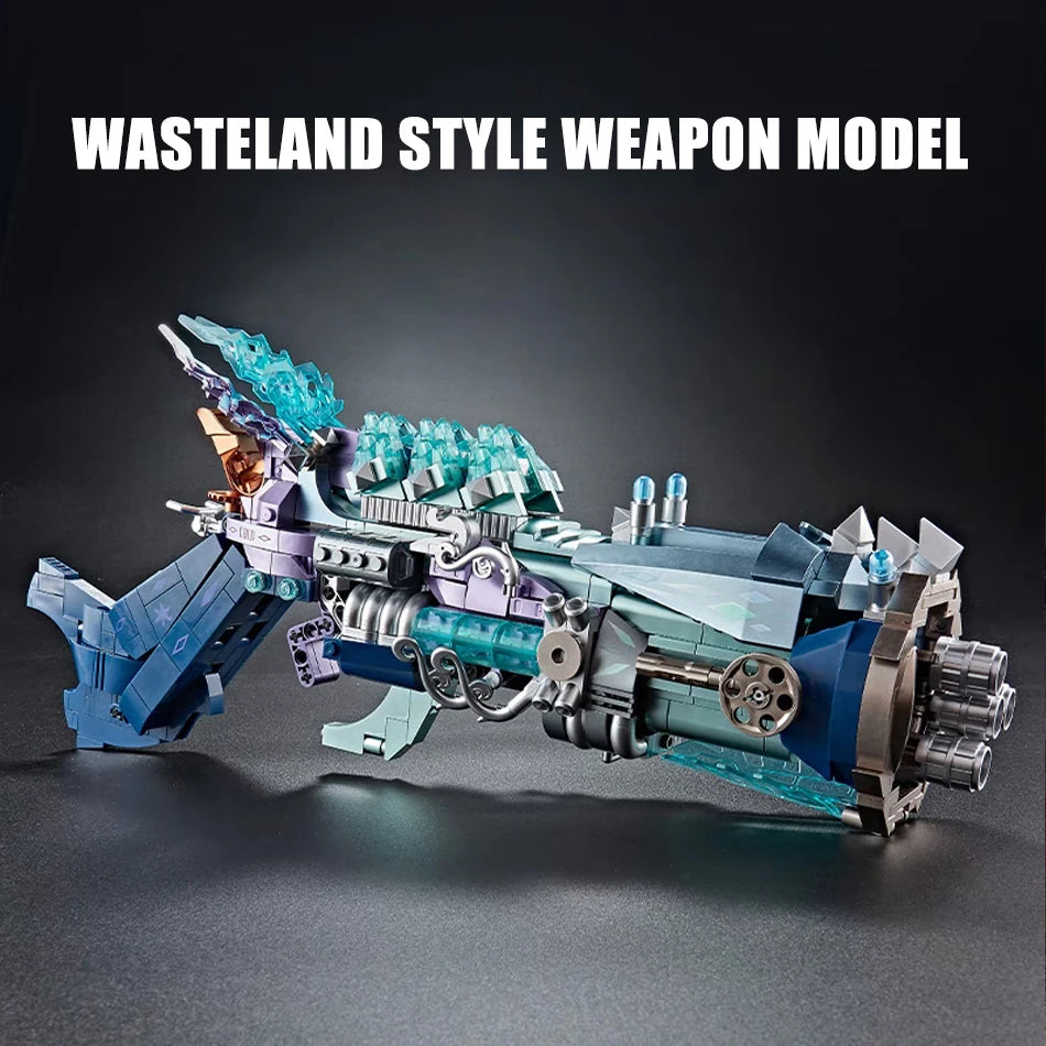 Steampunk Pistol MOC Wasteland Gun Model Blocks