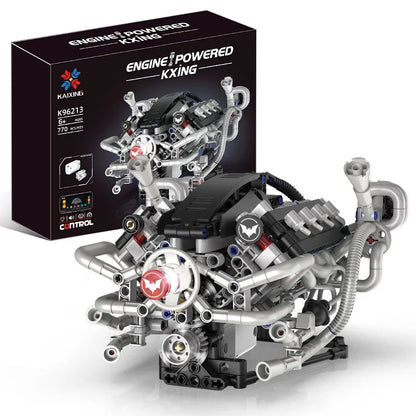 Creative Bat Racing V8 Engine Model DIY Assembly Kit