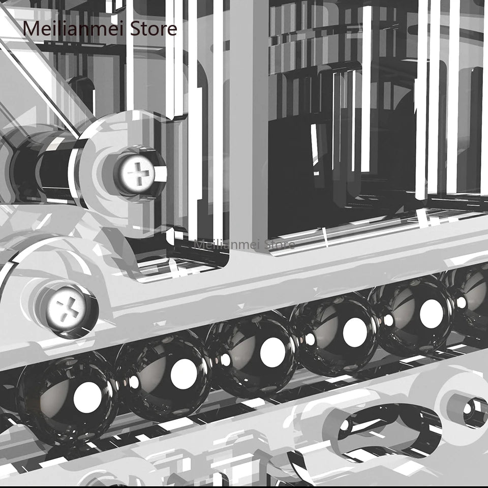 Mechanical Pinball Track Desk Clock