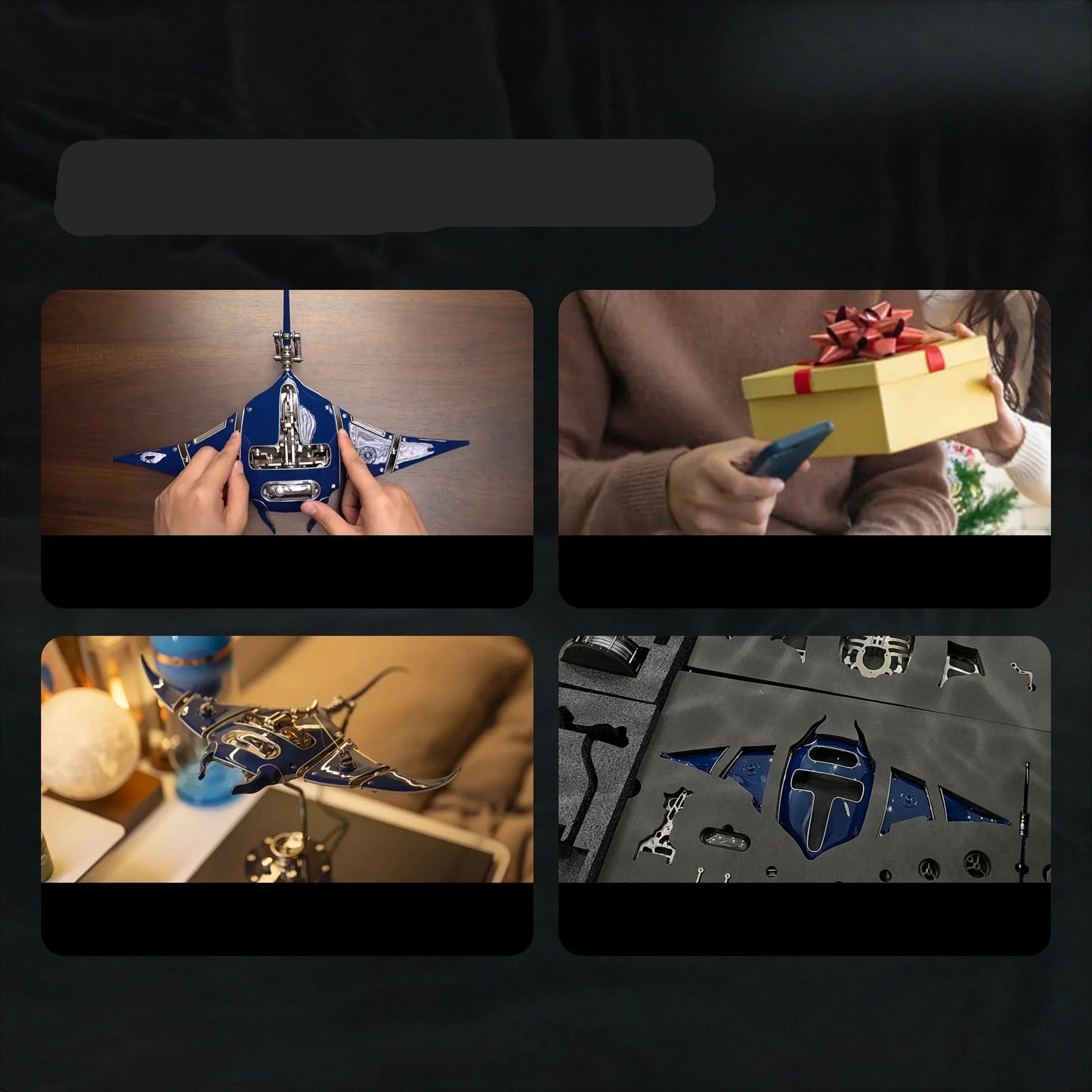 Mechanical Devil Fish Metal Electric Art Sculpture