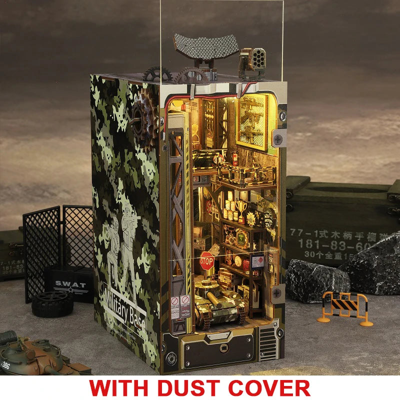 Military Base DIY Wooden Book Nook Kit
