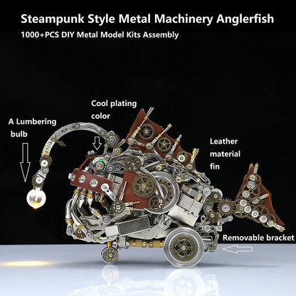 Steampunk Anglerfish 3D Metal Puzzle DIY Model Kit