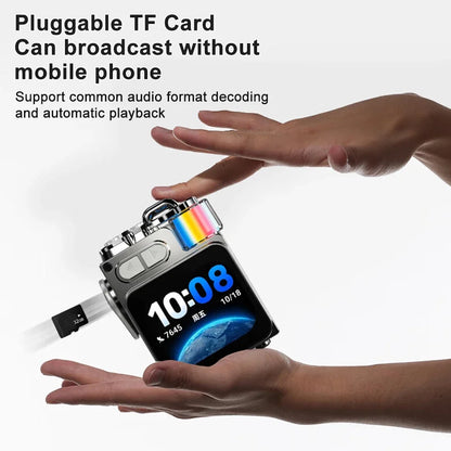 Metal Bluetooth Speaker with LED Display and RGB Lights