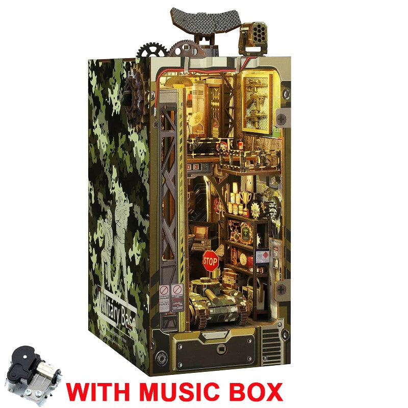 Military Base DIY Wooden Book Nook Kit