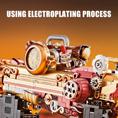 Steampunk Pistol MOC Wasteland Gun Model Blocks