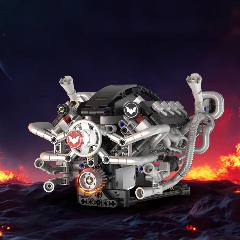 Creative Bat Racing V8 Engine Model DIY Assembly Kit