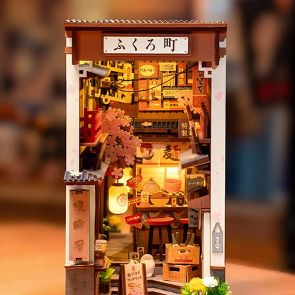Japanese Street Scene DIY Wooden Book Nook