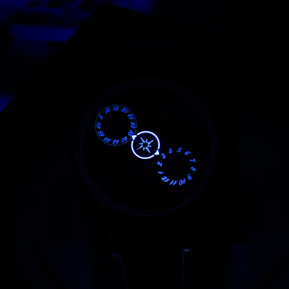 Three-Wheel Automatic Watch with Earth Dial