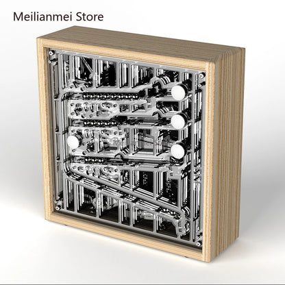 Mechanical Pinball Track Desk Clock