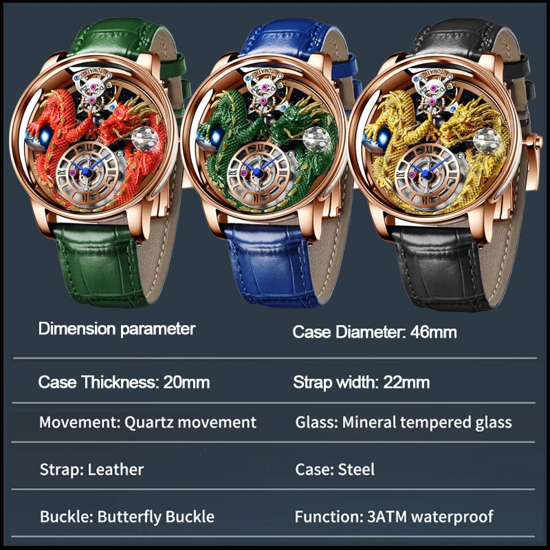 Diamond-Accented Tourbillon Men's Sapphire Watch