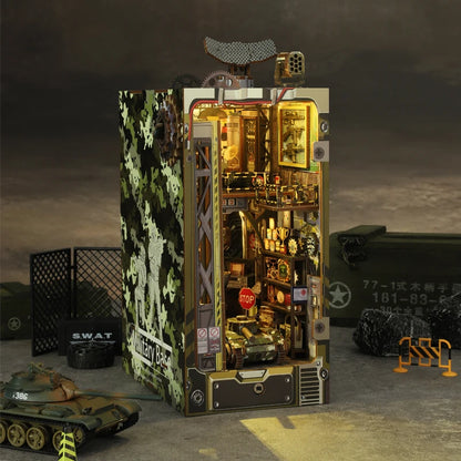 Military Base DIY Wooden Book Nook Kit