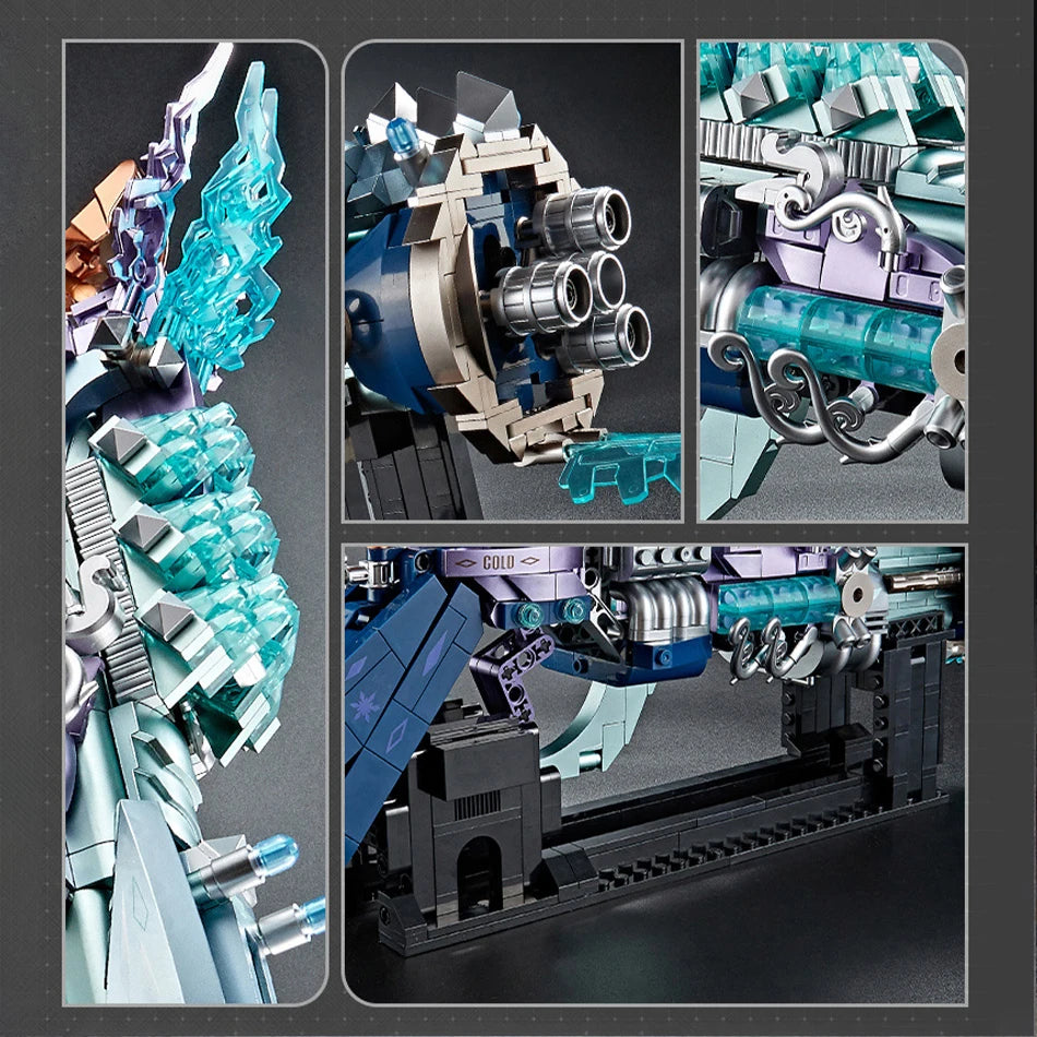 Steampunk Pistol MOC Wasteland Gun Model Blocks