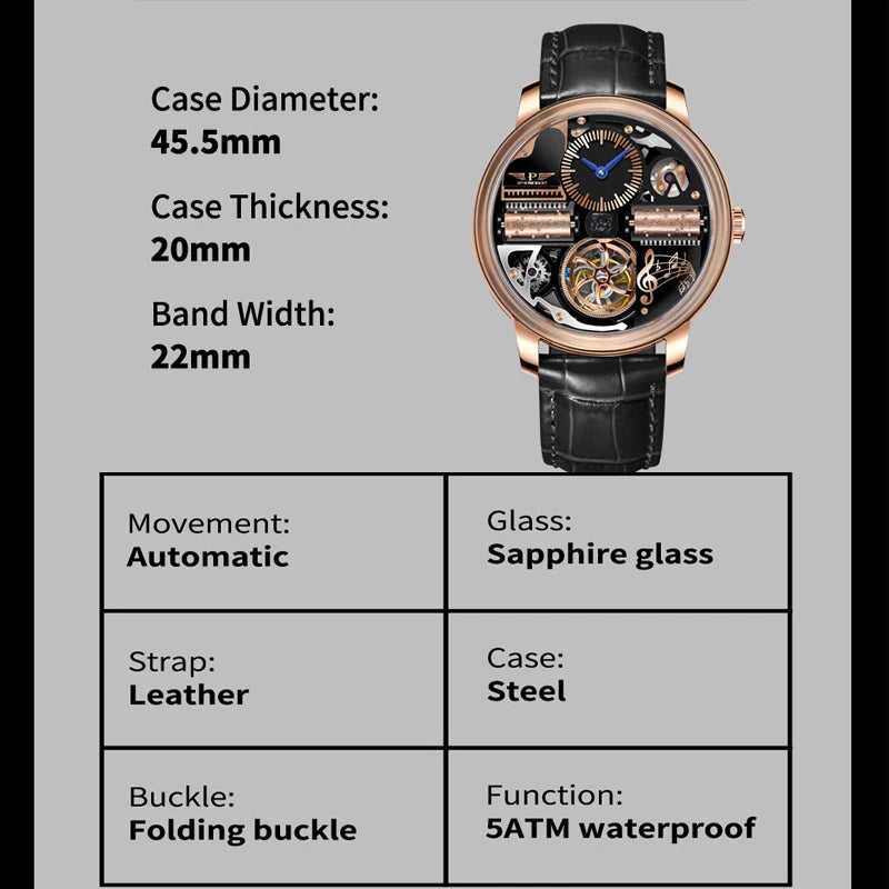 2025 Music Series Machinery Watch for Men