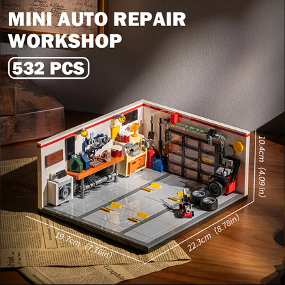 Technical Sports Car Garage Model Building Kit