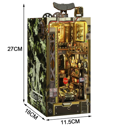 Military Base DIY Wooden Book Nook Kit