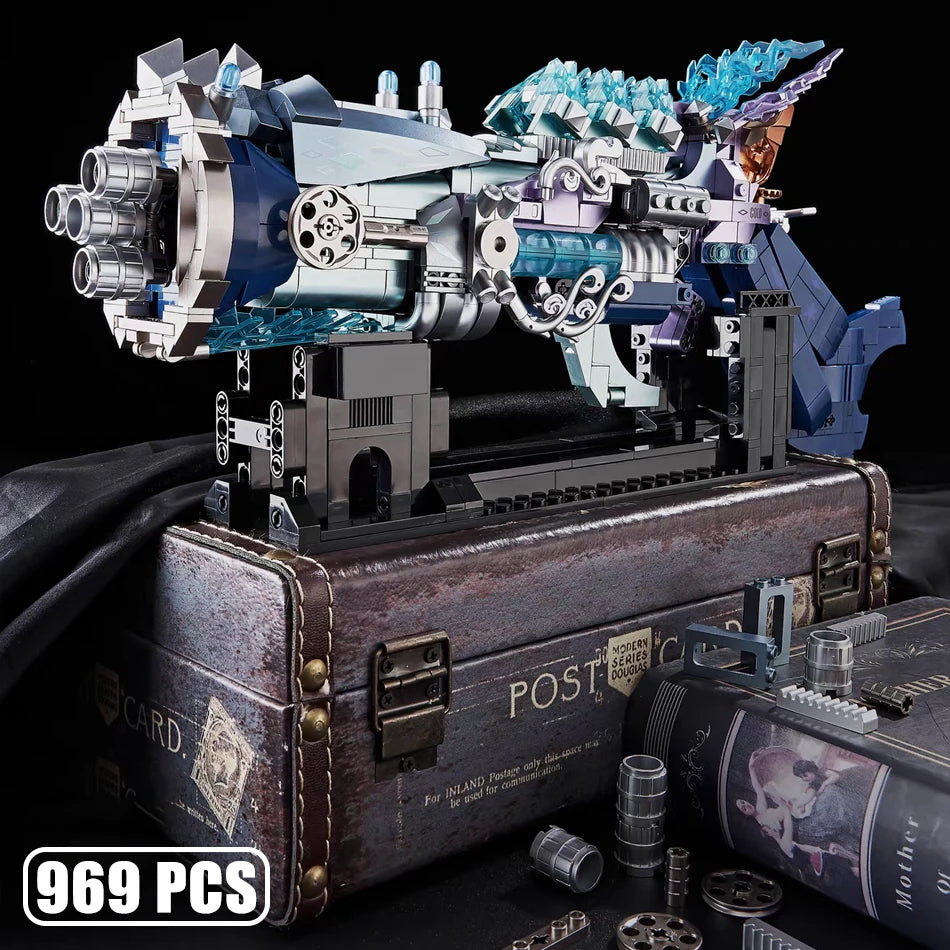 Steampunk Pistol MOC Wasteland Gun Model Blocks