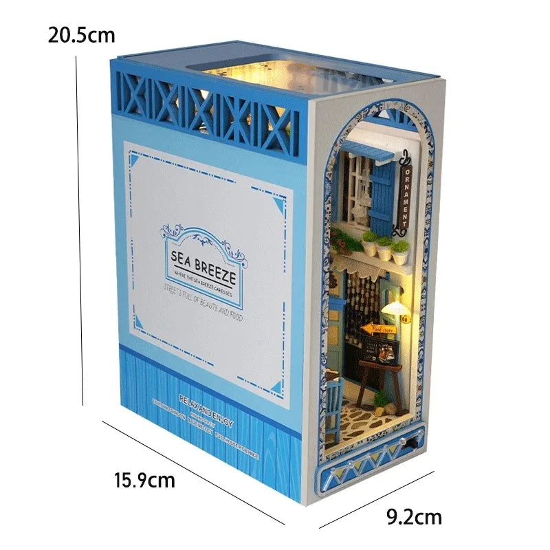 Miniature Bookshelf Dollhouse DIY Building Kit
